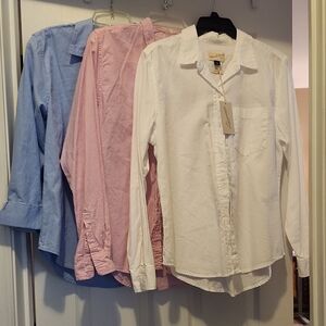 Universal Thread White, Pink, and Blue Button Down Shirts